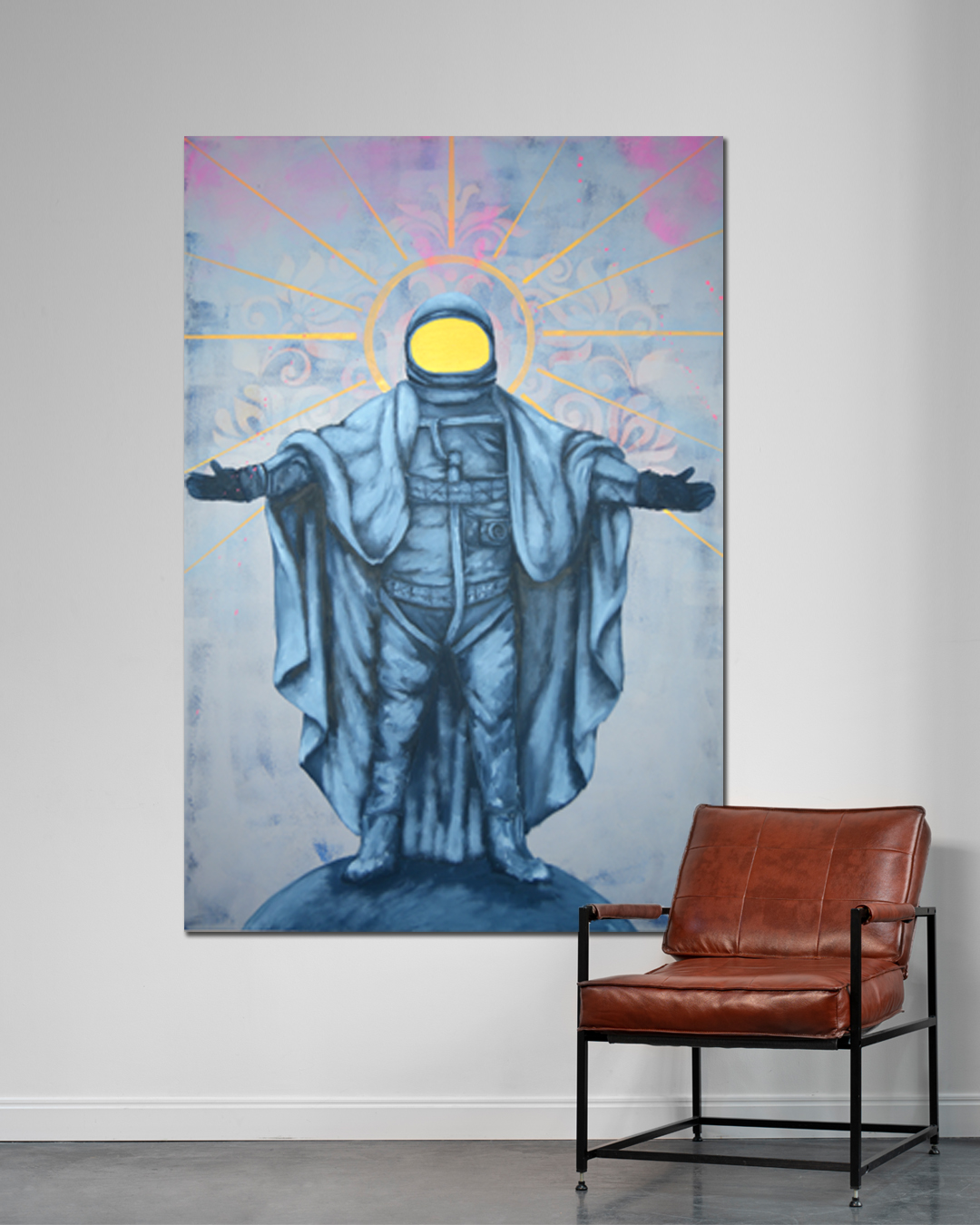 charles_castro_astronaute_Jesus_colores_paiting_kunst_art_deko_livingroom-wohnzimmer